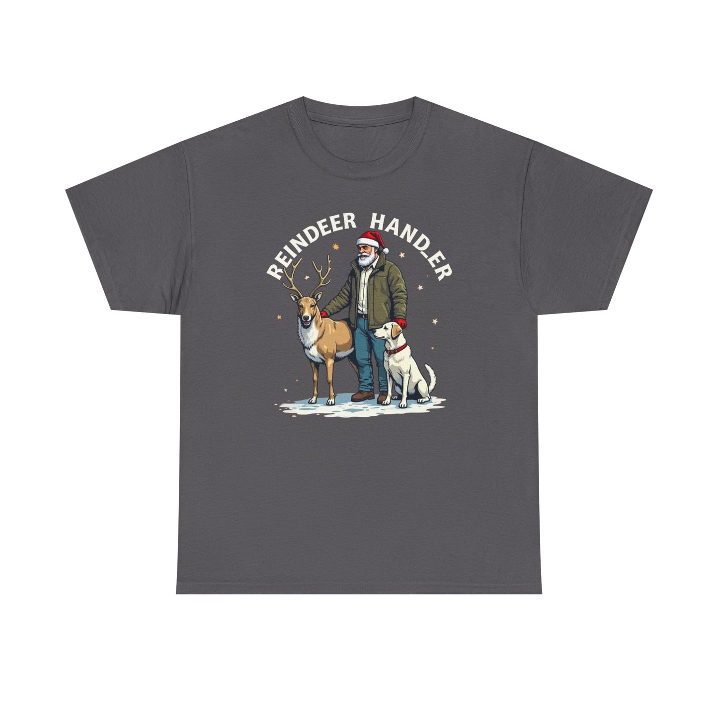 Reindeer Handler T‑Shirt — Santa Handler Graphic Holiday Tee