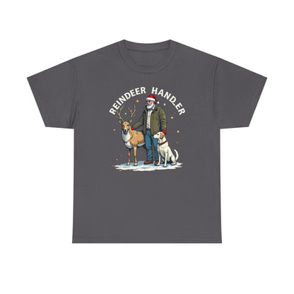 Reindeer Handler T‑Shirt — Santa Handler Graphic Holiday Tee
