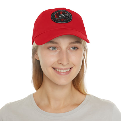 Extruder2Plate, Dad Hat with Leather Patch (Round)