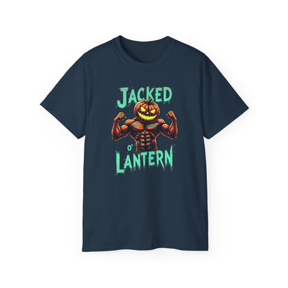 Jacked Lantern Tee | Fun Halloween T-Shirt, Pumpkin Costume Tee, Men's Halloween Shirt, Unisex Graphic Tee, Autumn Apparel