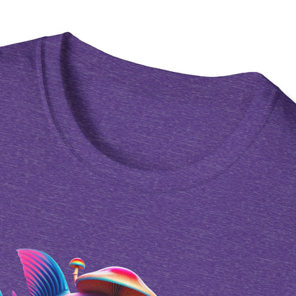 Piranha with Shrooms, Unisex Softstyle T-Shirt - Psychonaut Swag