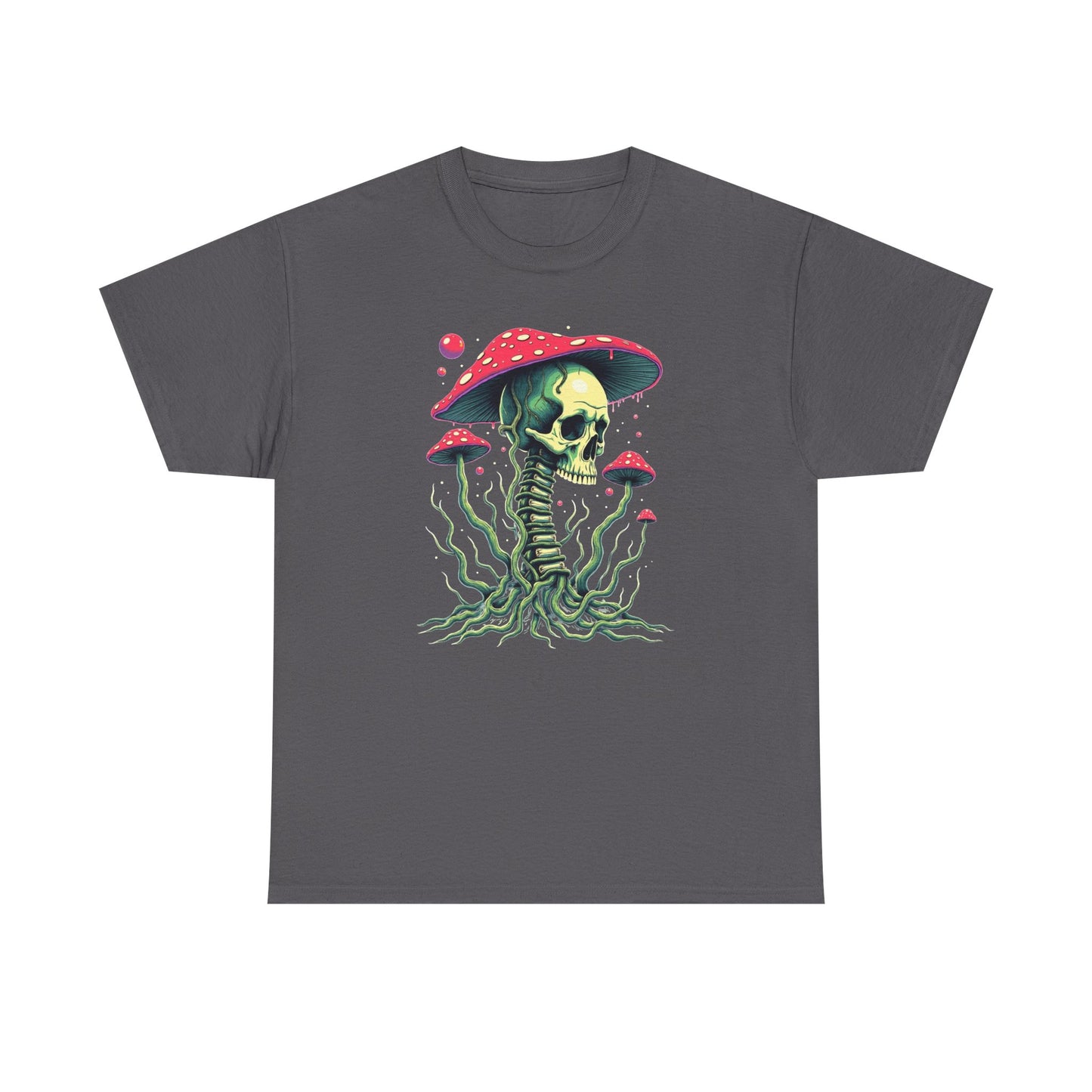 Skull Mushroom Tee — Psychedelic Skull & Fungi Graphic T-Shirt