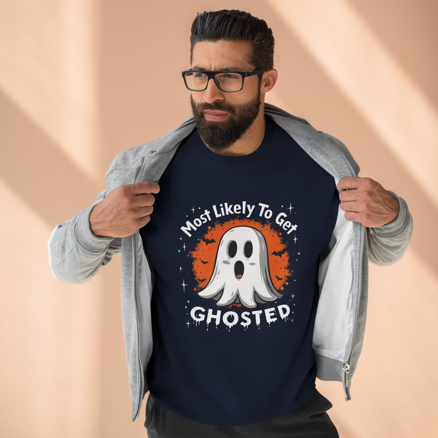 Most Likely To Get Ghosted Sweatshirt — Cute Halloween Ghost Crewneck