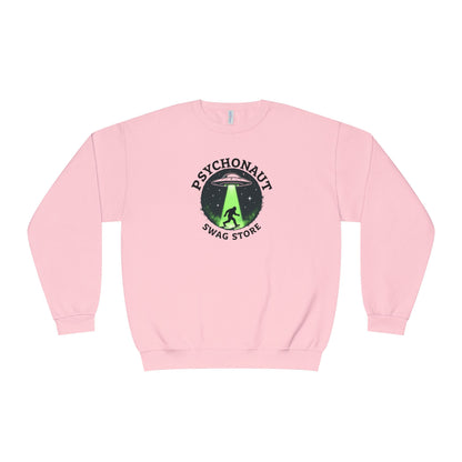 Psychonaut Swag Crewneck Sweatshirt – UFO Abduction Graphic Pullover
