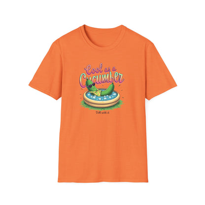 Cool as a Cucumber Unisex T-Shirt | Funny Summer Tee, Gift for Pool Parties, Relaxation Shirt, Fresh Summer Vibes, Chill Apparel, [...] - Psychonaut Swag