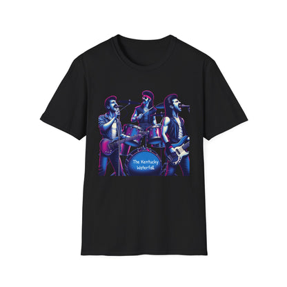 The Kentucky Waterfall, Retro Music Band Unisex Softstyle T-Shirt - Perfect for Concerts and Festivals - Psychonaut Swag