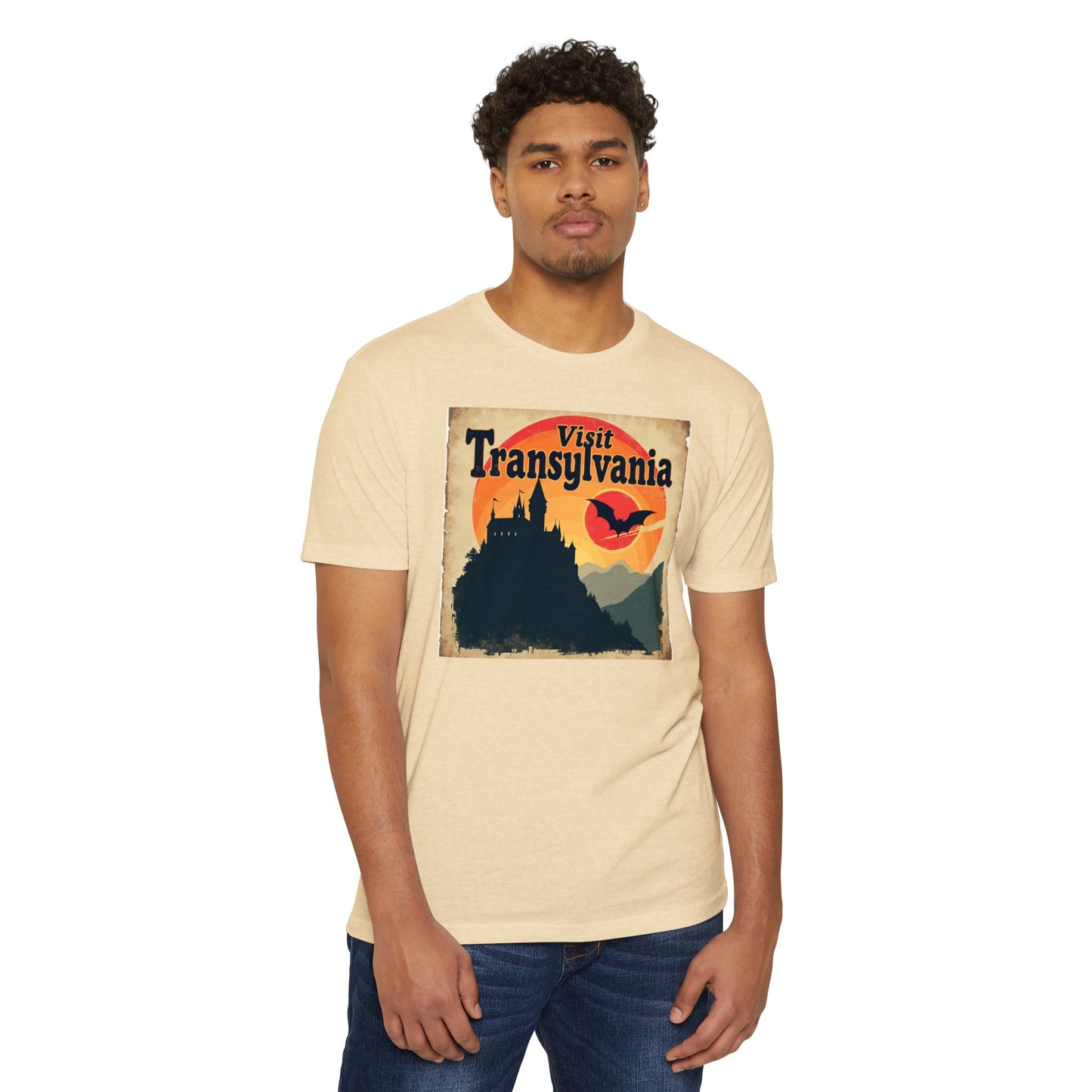 Visit Transylvania T-Shirt — Vintage Vampire Castle Halloween Tee
