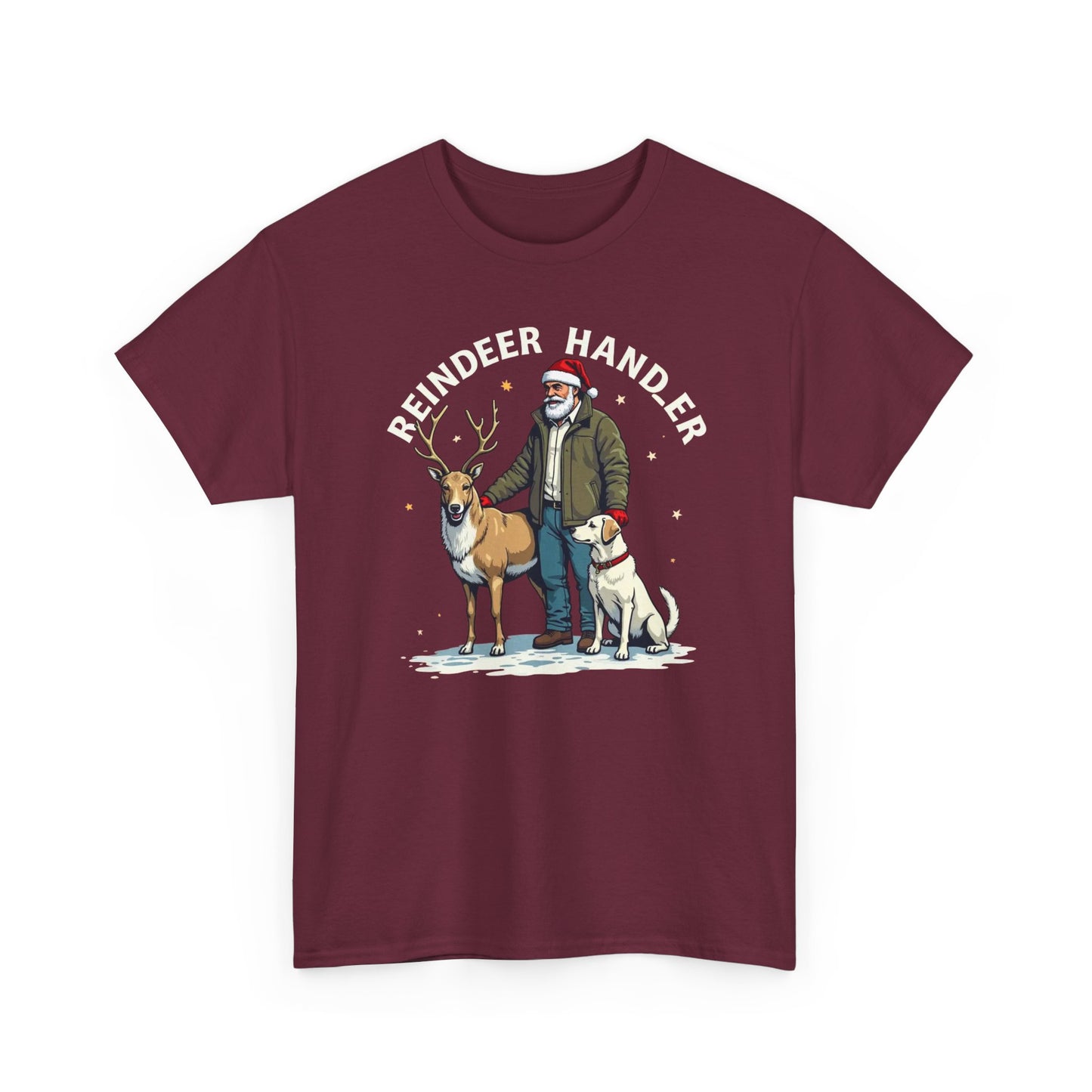 Reindeer Handler T‑Shirt — Santa Handler Graphic Holiday Tee