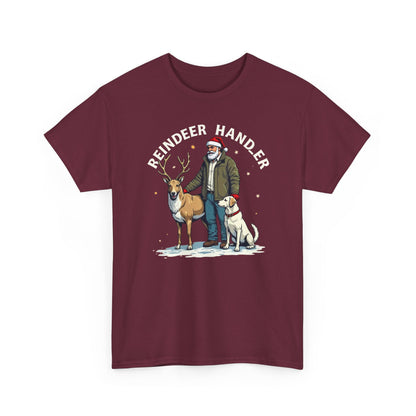 Reindeer Handler T‑Shirt — Santa Handler Graphic Holiday Tee