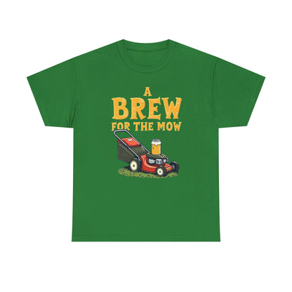 A Brew for the Mow Unisex Heavy Cotton Tee | Gardening Gifts, Lawn Care Apparel, Fun T-Shirt, Father's Day Gift, Beer Lover Shirt - Psychonaut Swag