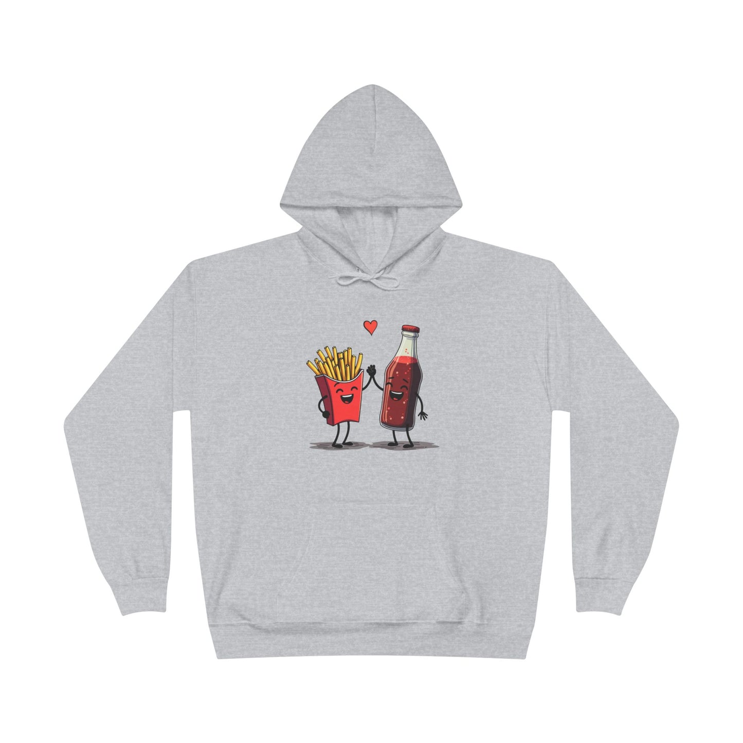 Fries and Soda Love, Unisex EcoSmart® Pullover Hoodie Sweatshirt