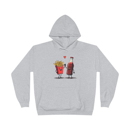 Fries and Soda Love, Unisex EcoSmart® Pullover Hoodie Sweatshirt