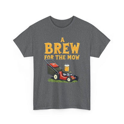 A Brew for the Mow Unisex Heavy Cotton Tee | Gardening Gifts, Lawn Care Apparel, Fun T-Shirt, Father's Day Gift, Beer Lover Shirt - Psychonaut Swag