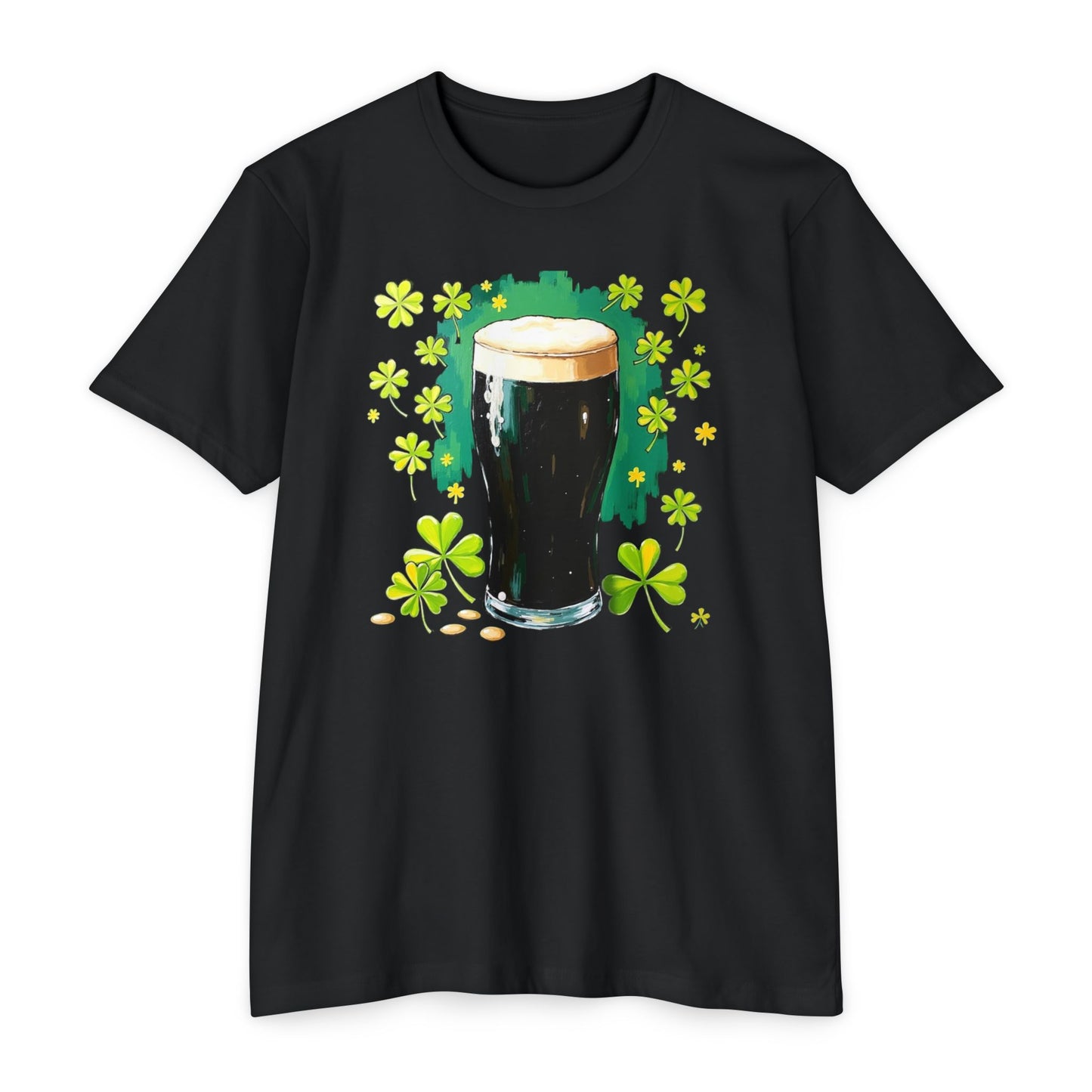St. Patrick's Day Pint T-Shirt — Irish Beer Shamrock Design