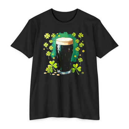 St. Patrick's Day Pint T-Shirt — Irish Beer Shamrock Design