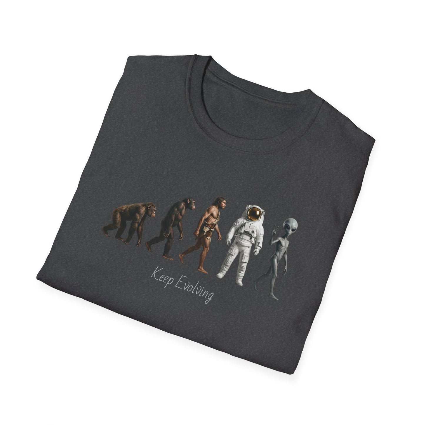 Evolution of Man to Alien T-Shirt — Ape to Alien Graphic Tee