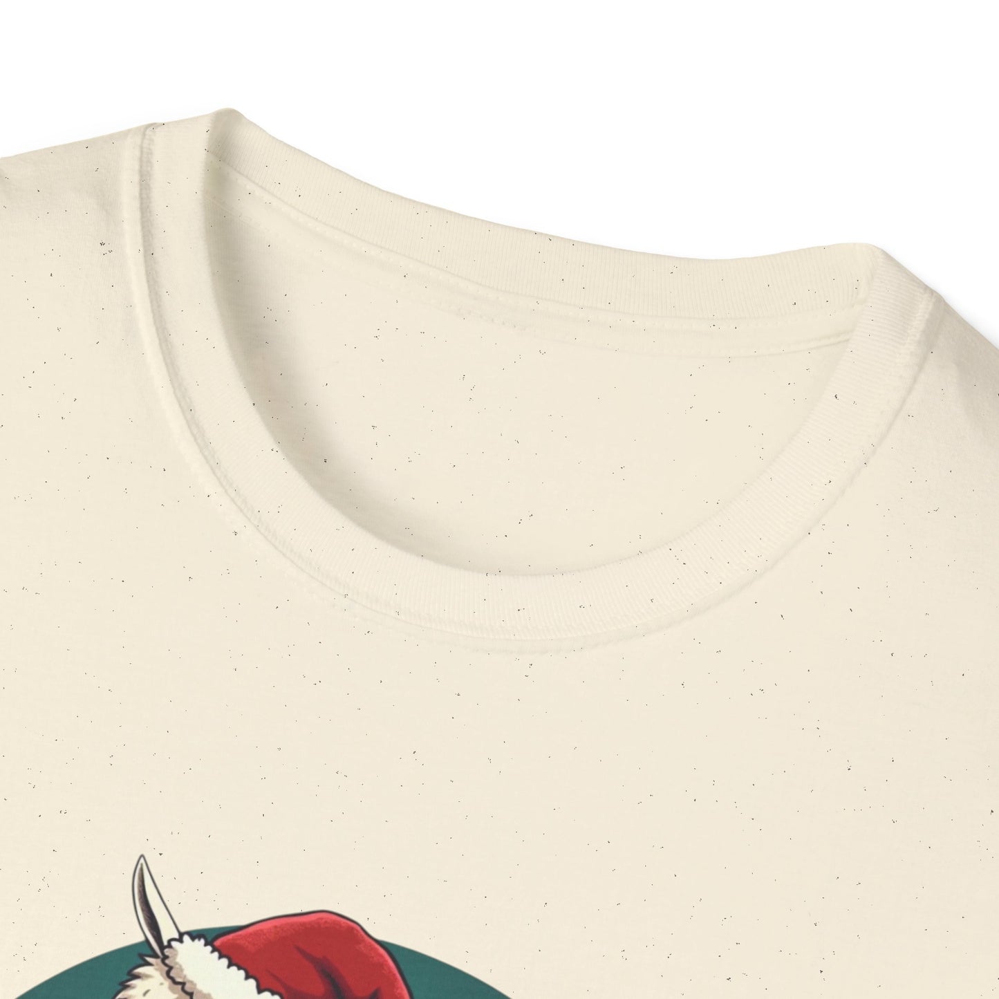 Christmas Llama T-Shirt — Cute Santa Hat Holiday Graphic Tee