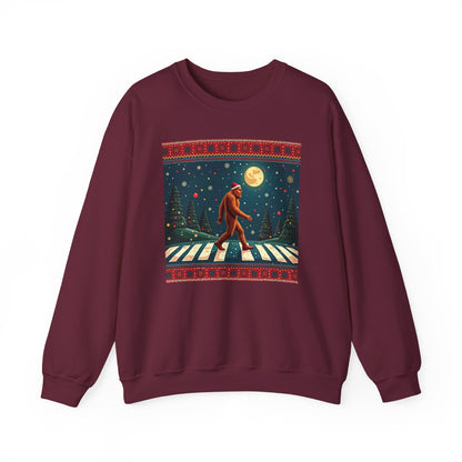 Bigfoot Holiday Sweatshirt — Sasquatch Crossing Winter Christmas Crewneck