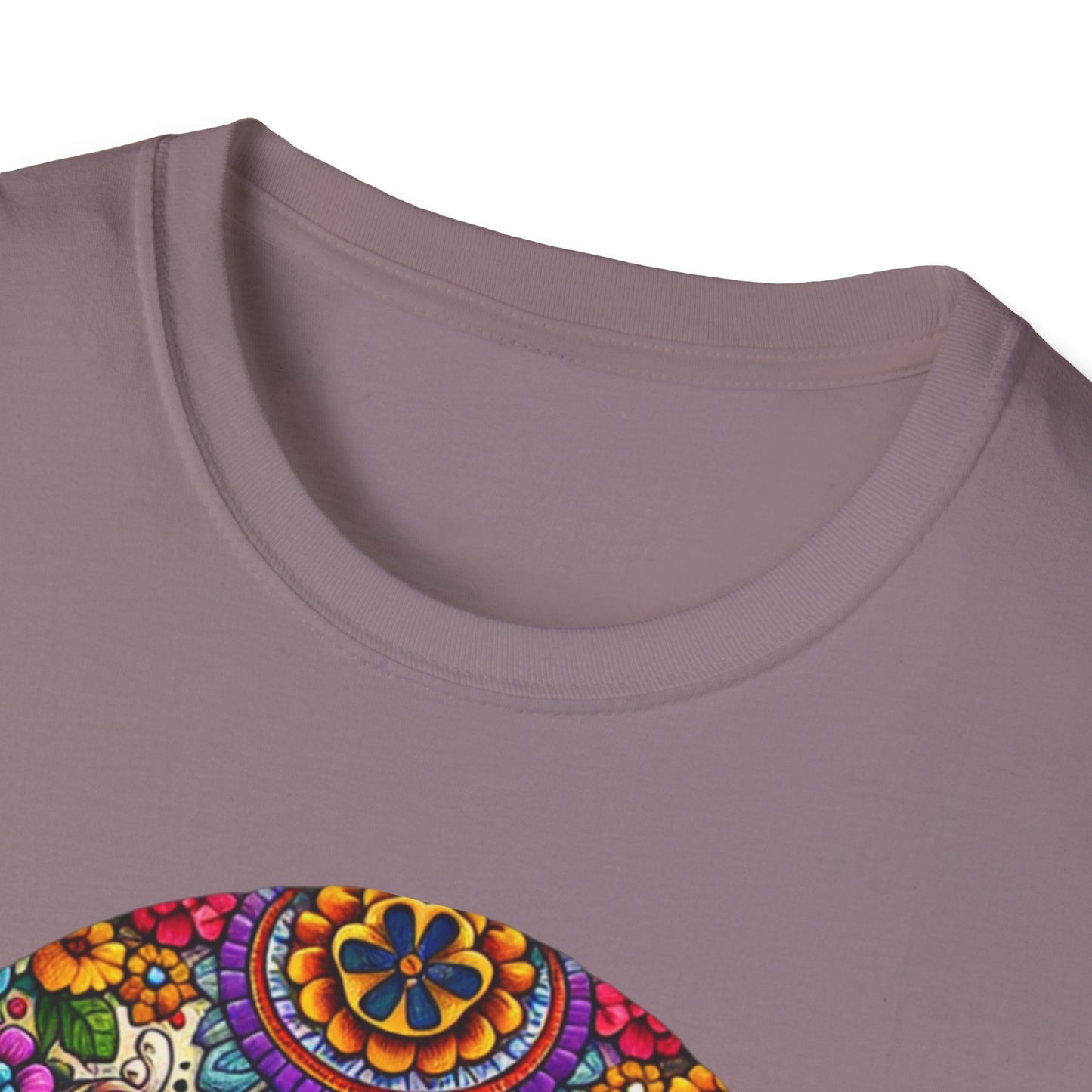 Floral Skull, Unisex Softstyle T-Shirt - Psychonaut Swag