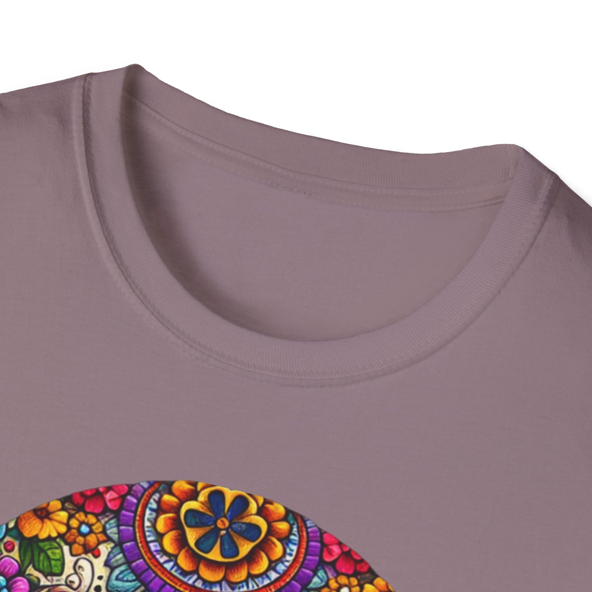 Floral Skull, Unisex Softstyle T-Shirt - Psychonaut Swag