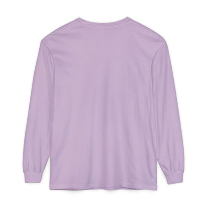 Sunset Dolphin Unisex Garment-dyed Long Sleeve T-Shirt - Psychonaut Swag