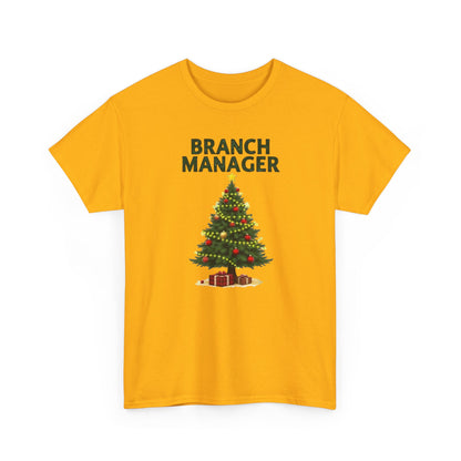 Branch Manager Christmas T‑Shirt - Funny Office Xmas Tree Tee