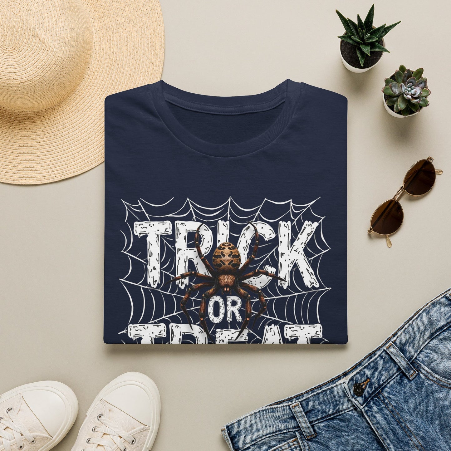 Trick or Treat Spider Tee — Halloween Graphic T-Shirt