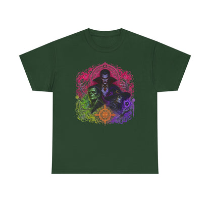 Mystic Vampire Trio T-Shirt — Gothic Rainbow Horror Art Tee