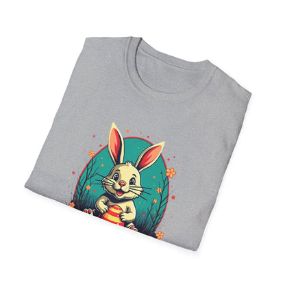 Easter Bunny Graphic T-Shirt – Cute Bunny Holding Easter Egg