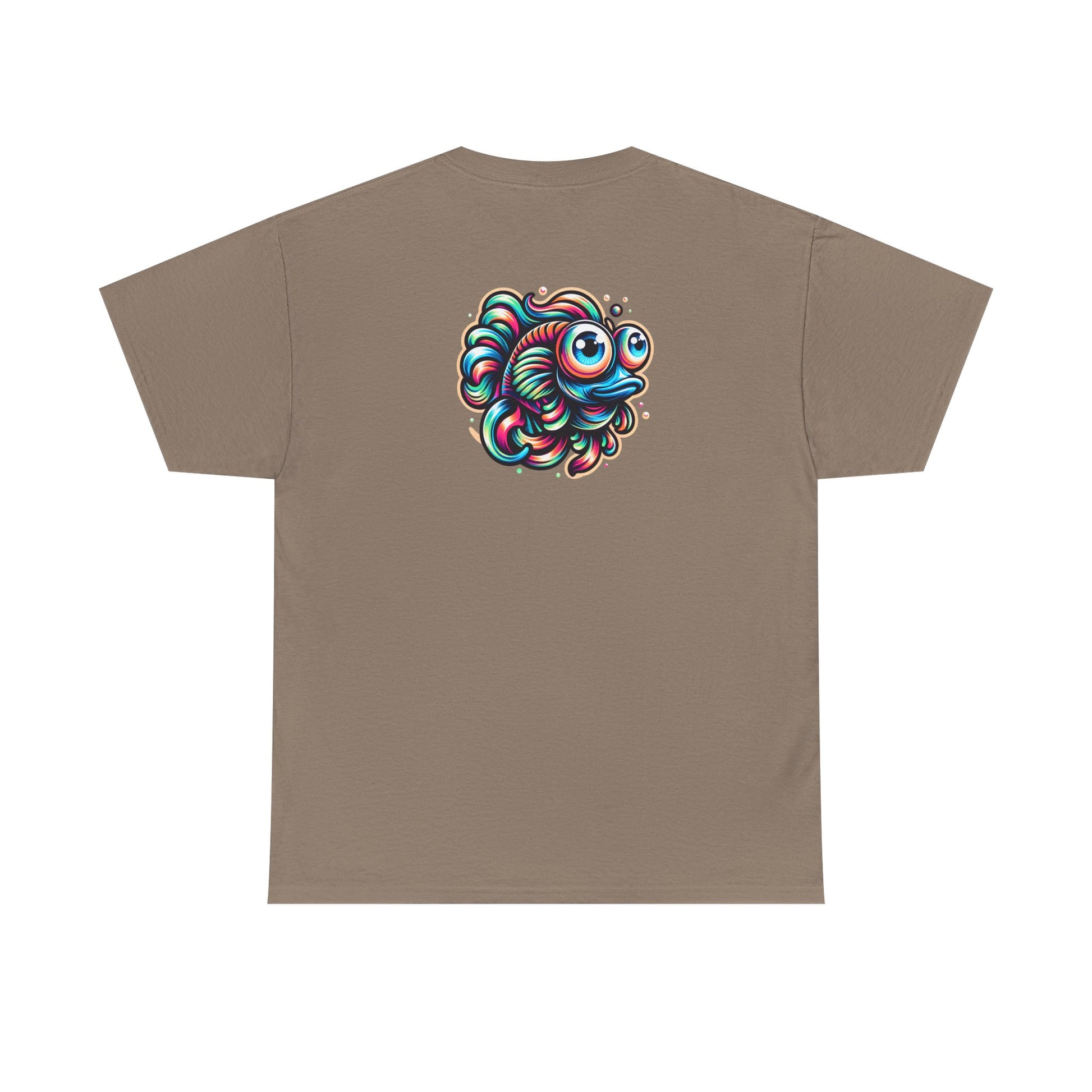 Psychedelic Fish Graphic Unisex Heavy Cotton Tee - Fun & Vibrant Apparel - Psychonaut Swag