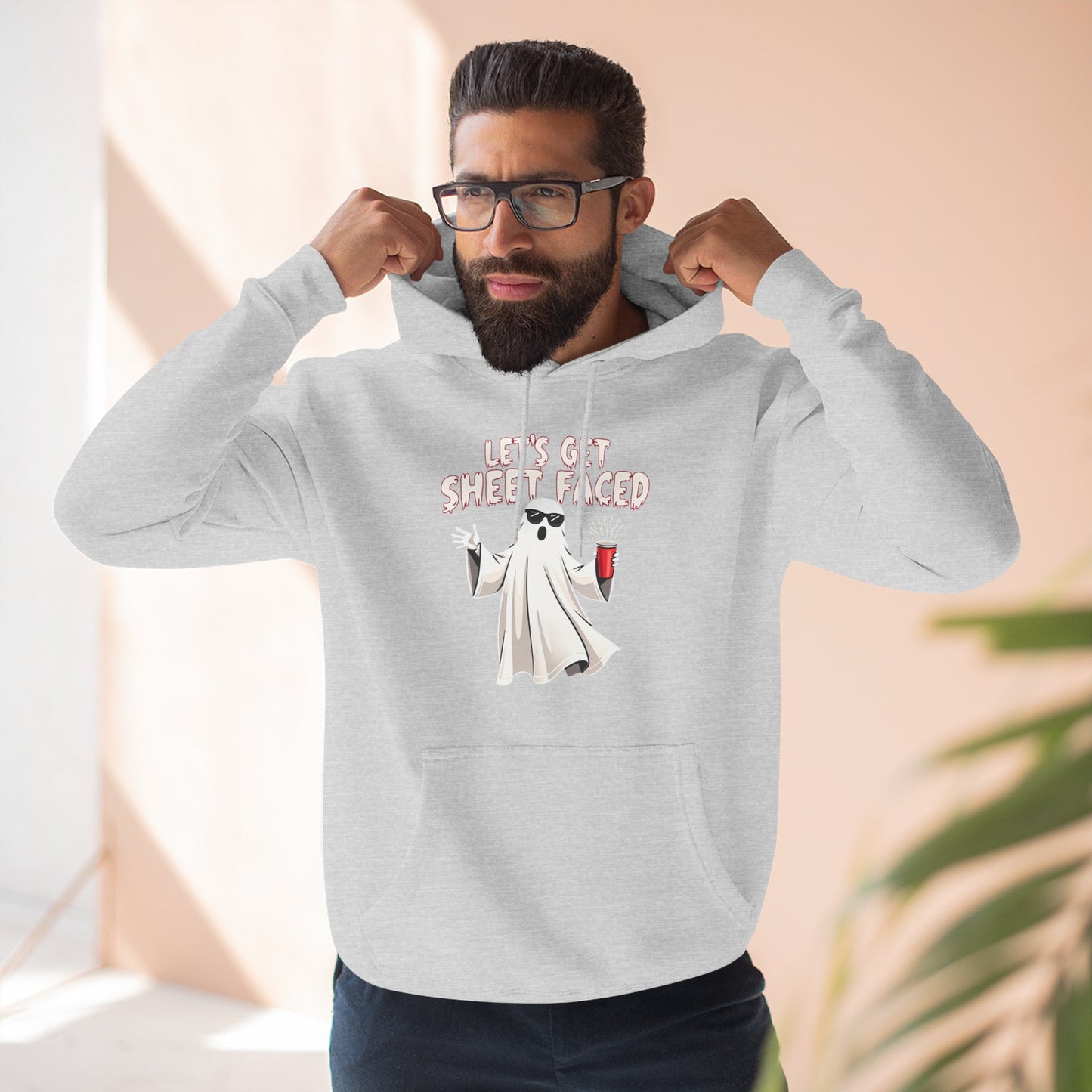 Let's Get Sheet-Faced Hoodie — Funny Ghost Halloween Pullover