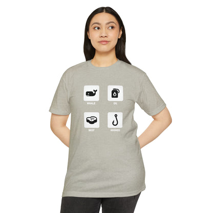 Whale, Oil, Beef, Hooked Icon Graphic Tee