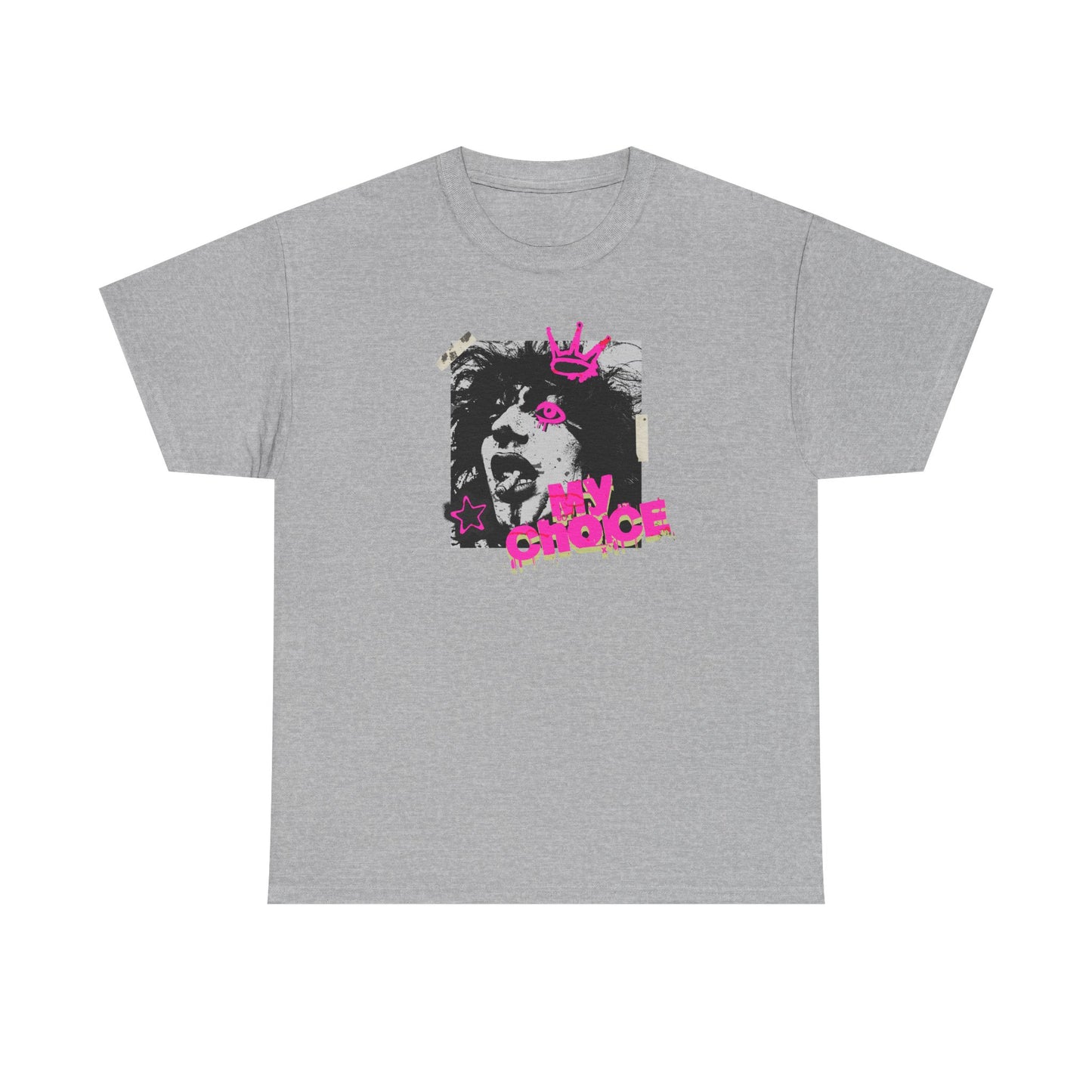 My Choice Graphic Tee — Punk Dog Crown Vintage Streetwear T‑Shirt