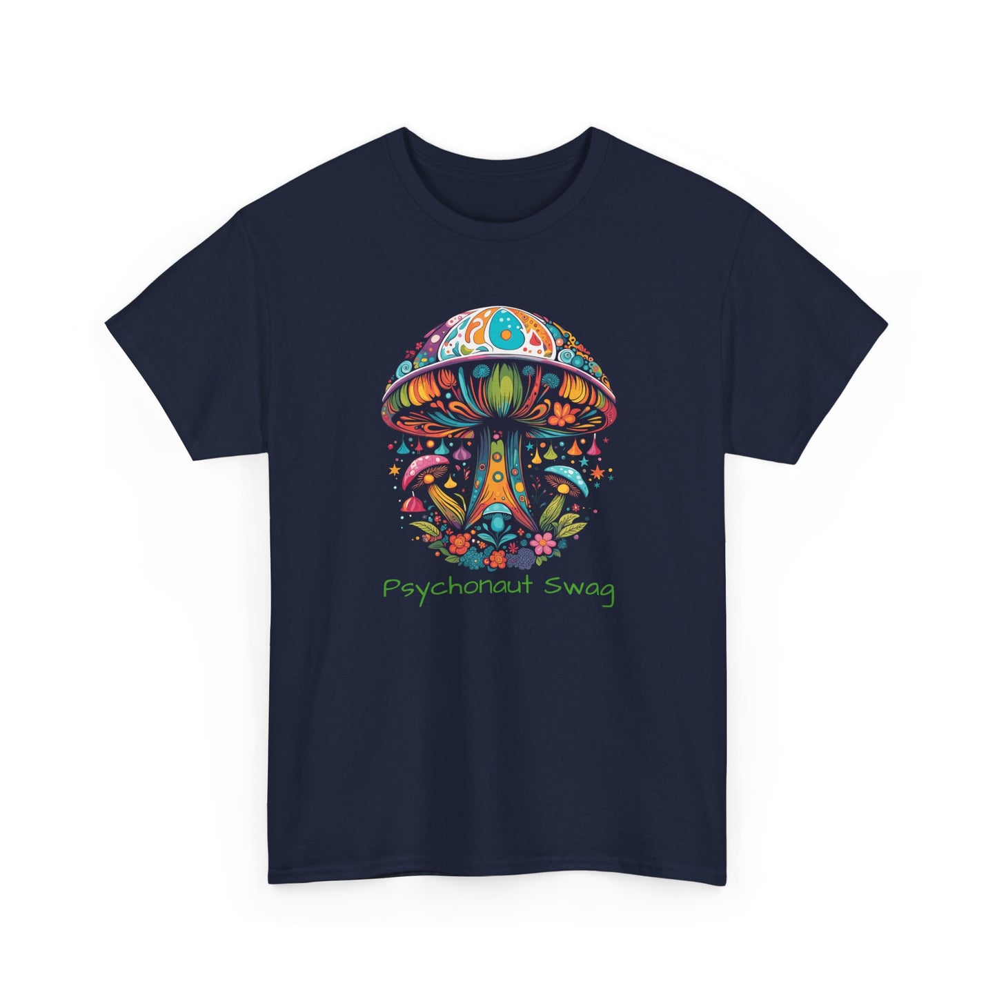 Vibing Bunch of Shrooms, Unisex Heavy Cotton Tee