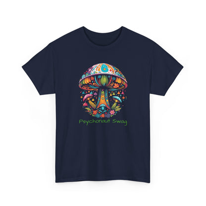 Vibing Bunch of Shrooms, Unisex Heavy Cotton Tee