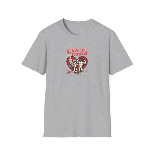 Cooler Than Cupid T-Shirt — Retro Valentine Skeleton Couple Tee