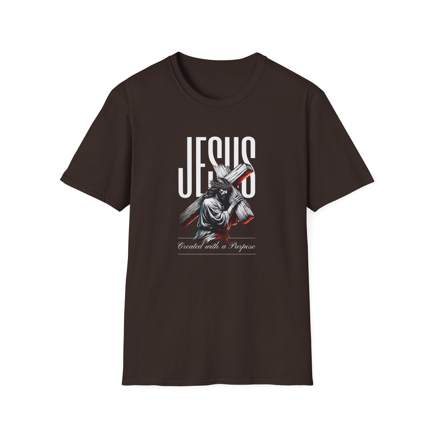 Jesus Cross T-Shirt — 'Jesus' Graphic Faith Tee for Christians