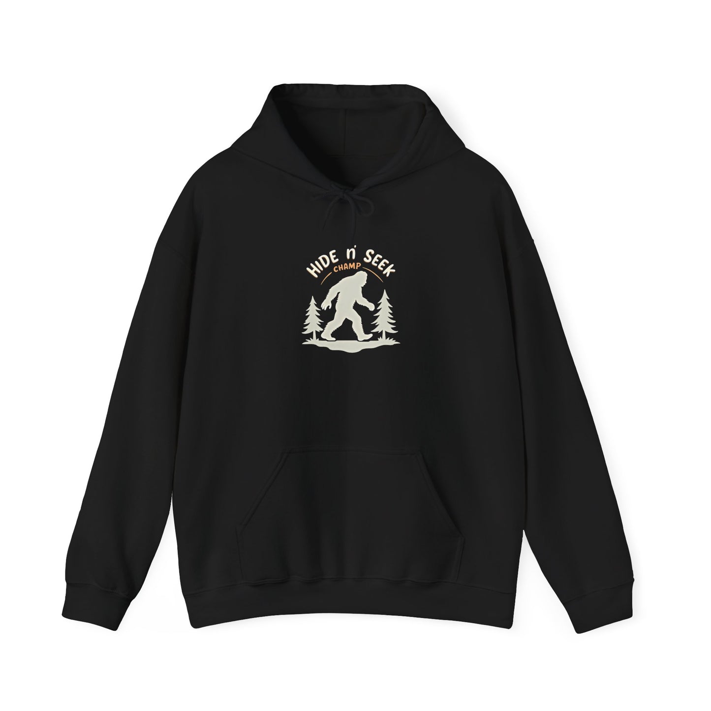 Bigfoot Hide n seek champ Hoodie — 'Hope You Like' Sasquatch Camping Sweatshirt