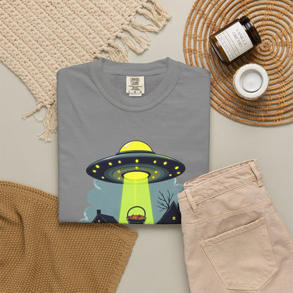 Halloween UFO Trick or Treat T-Shirt — Alien Abduction Spooky Tee