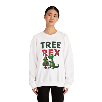 Tree Rex Christmas Sweatshirt — Funny Dino Holiday Crewneck