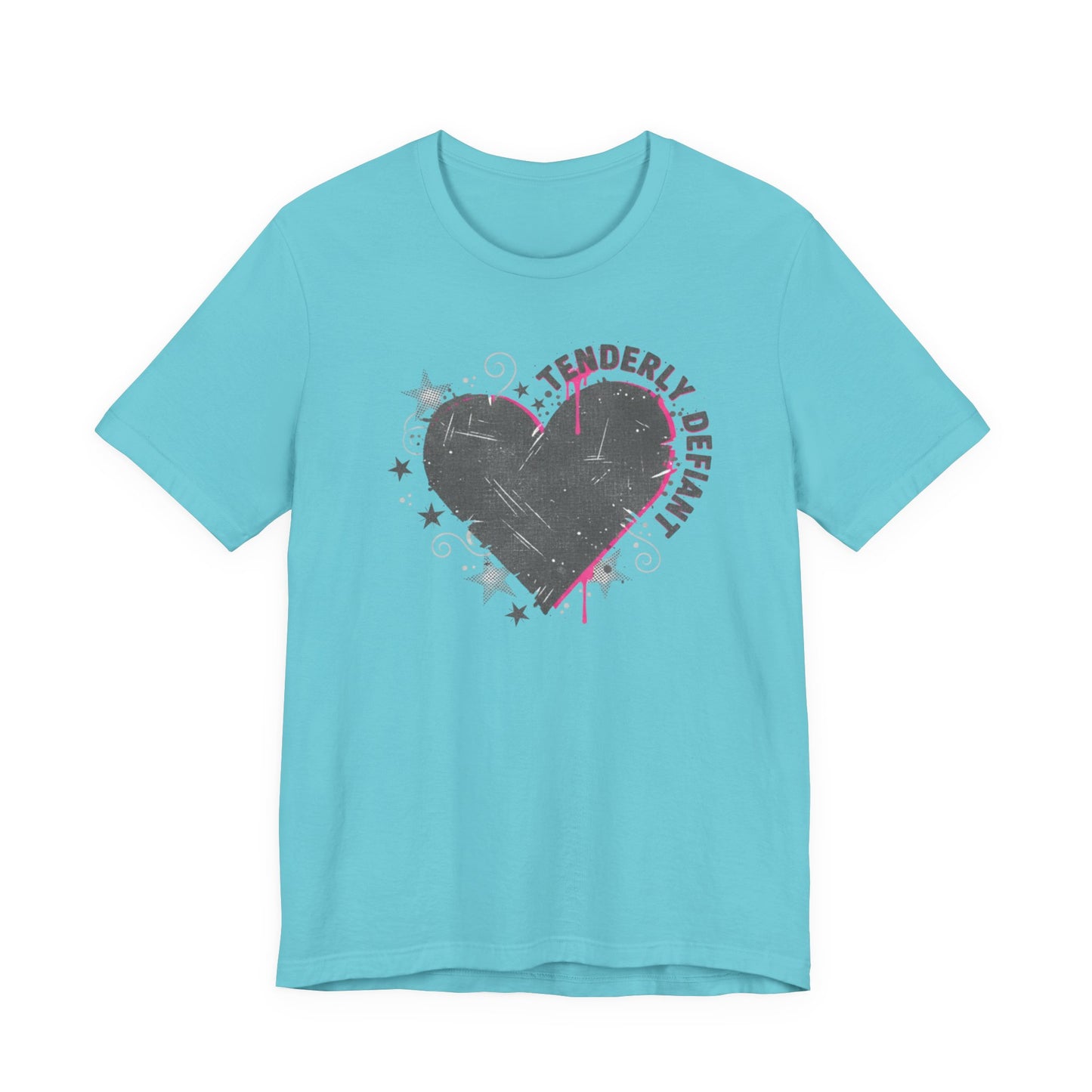 Tenderly DeFallen Heart Tee — Grunge Heart Graphic T-Shirt