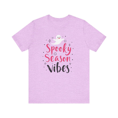 Spooky Season Vibes Tee, Halloween T-Shirt, Unisex Ghost Shirt, Cute Fall Apparel, Casual Halloween Outfit, Halloween Gift