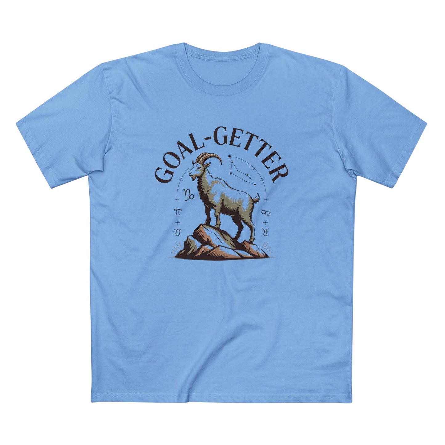 Goal-Getter Goat, Capricorn T-Shirt – Motivational Mountain Climber Tee