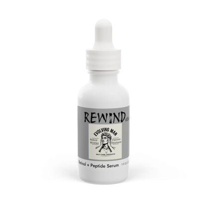 Rewind Elixir, Retinol and Peptide Face Serum, 1oz, Evolving Man Self- Care