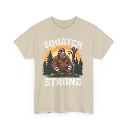 Squatch Strong Unisex Heavy Cotton Tee – Nature Graphic T-Shirt - Psychonaut Swag