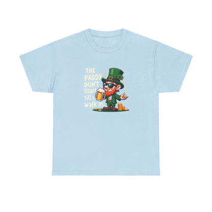 St. Patrick's Day Leprechaun Tee — "The Paddy Don't Start Till I Walk In"