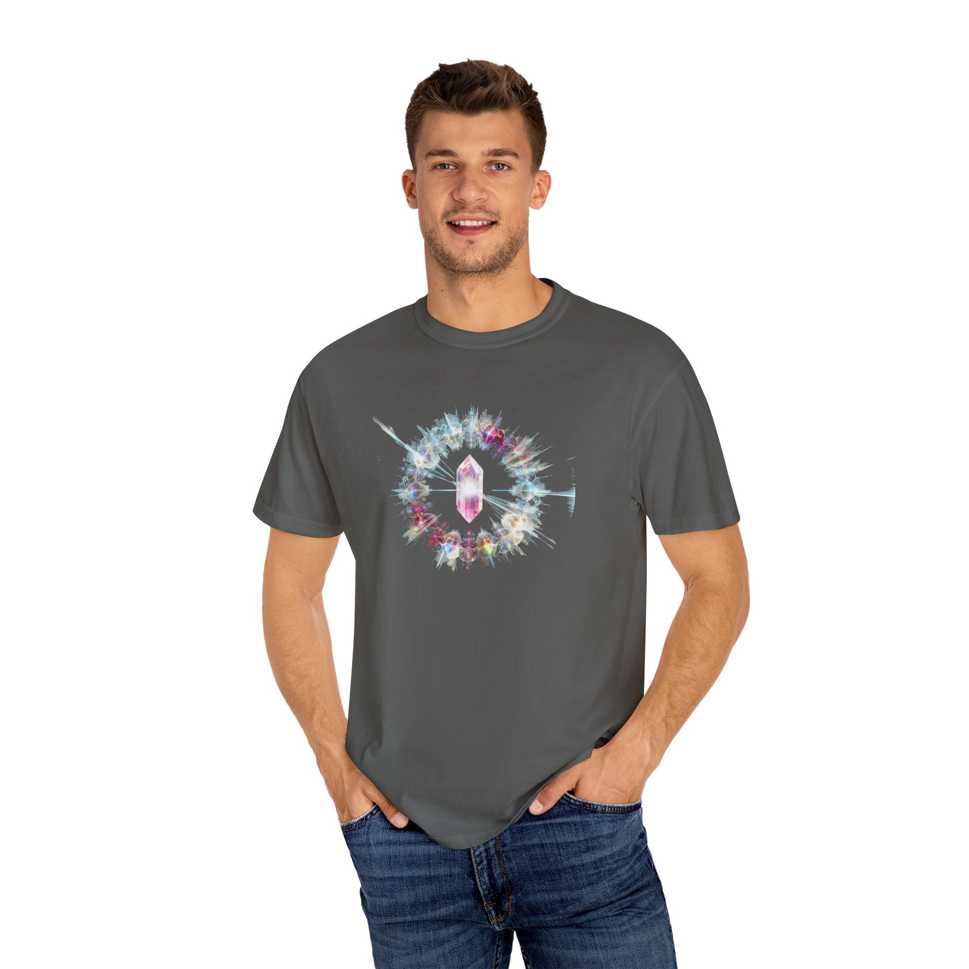 Crystal Energy Unisex T-shirt - Healing Magic Design - Psychonaut Swag