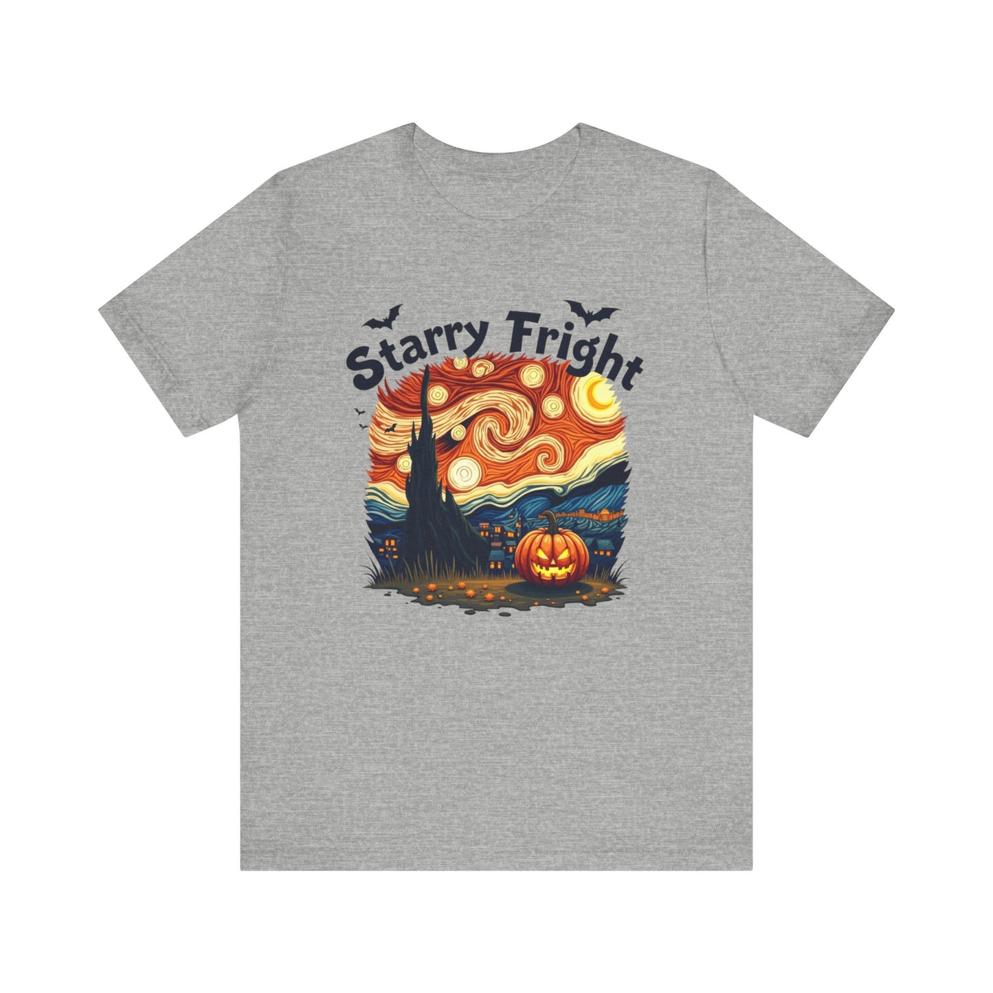 Starry Fright Halloween Tee, Unisex Ghost Graphic Shirt, Spooky Fall Fashion, Halloween Costume Tee, Pumpkin Art T-Shirt, Gift for [...]