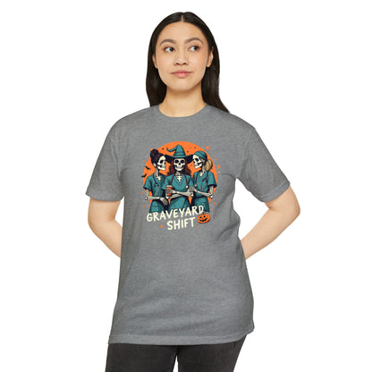 Graveyard Shift — Halloween Nurse Skeleton Crew Tee