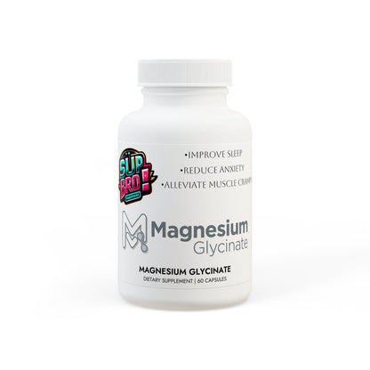 Magnesium Glycinate Capsules — Stress Relief, Better Sleep & Muscle Cramp Support (60 ct)